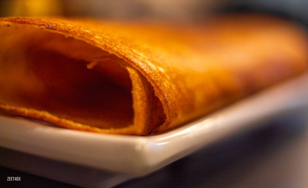 Macro of a golden crispy edge